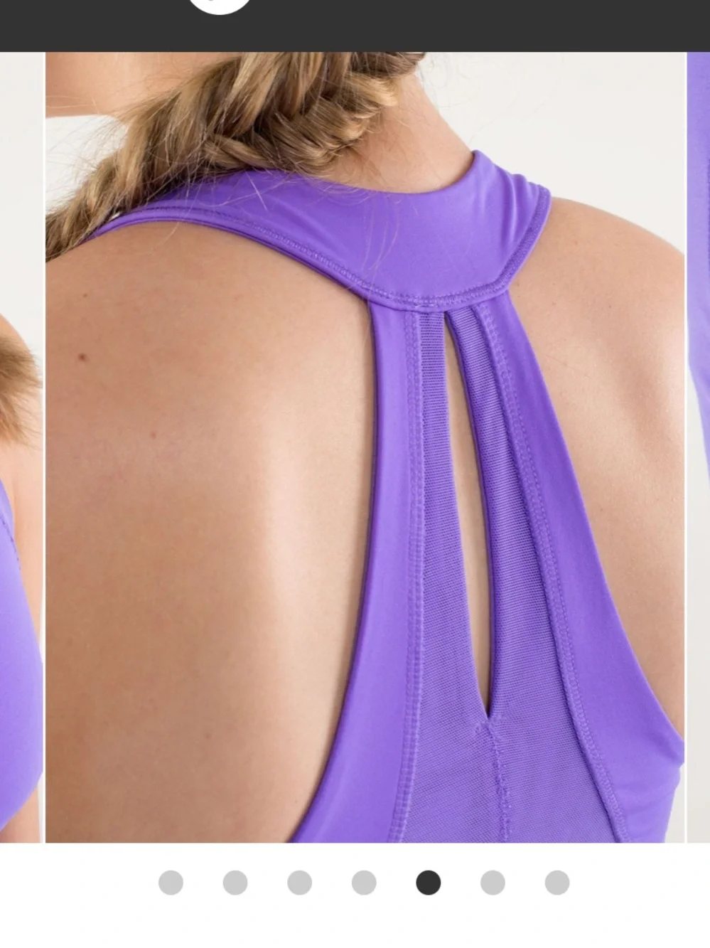lululemon sz 10 Make It Count Tank Top Purple Racerback cutout vtg 2013 workout